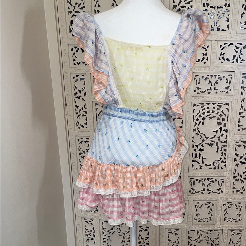LoveShackFancy Pastel Multi‑Color Ruffle Mini Dress - Picture 3 of 4